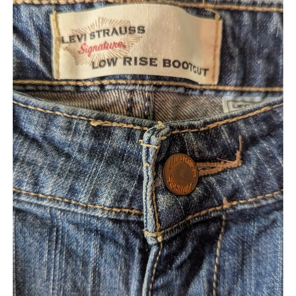 Levi Strauss Levi's Signature Jeans Junior 8 Long Slim Bootcut Blue Denim (877m) - Picture 3 of 4